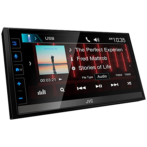 JVC KW-M788BH Apple CarPlay Android Auto Digital Media Player, Double Din, 6.8 Inch LCD Touchscreen, AM/FM, HD Radio, Bluetooth, MP3 Player, USB Port, iDatalink Maestro, SiriusXM, Car Radio JVC KW-M788BH Apple CarPlay Android Auto Digital Media Player, Double Din, 6.8 Inch LCD Touchscreen, AM/FM, HD Radio, Bluetooth, MP3 Player, USB Port, iDatalink Maestro, SiriusXM, Car Radio